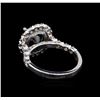 Image 3 : 3.76ctw Black Diamond Ring - 14KT White Gold