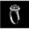 Image 4 : 3.76ctw Black Diamond Ring - 14KT White Gold