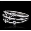 Image 1 : 14KT White Gold 0.60ctw Diamond Ring