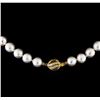 Image 2 : South Sea Cultured Pearl Necklace with 14KT Yellow Gold Diamond Clasp