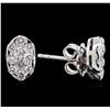 Image 2 : 0.90ctw Diamond Earrings - 14KT White Gold