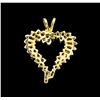 Image 2 : 1.25ctw Diamond Heart Pendant - 14KT Yellow Gold