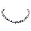 Image 1 : 0.23ctw Tahitian Cultured Pearl and Diamond Necklace