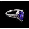 Image 1 : 2.30ct Tanzanite and Diamond Ring - 14KT White Gold
