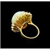 Image 3 : 17.50ct Opal and Diamond Ring - 14KT Yellow Gold