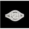 Image 2 : 14KT White Gold 1.60ctw Diamond Ring