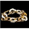 Image 2 : 4.20ctw Diamond Bracelet - 18KT Yellow Gold
