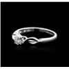 Image 1 : 14KT White Gold 0.20ct Diamond Solitaire Ring