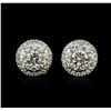 Image 1 : 14KT White Gold 1.00ctw Diamond Stud Earrings