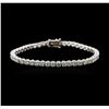 Image 1 : 18KT White Gold 7.06ctw Diamond Tennis Bracelet