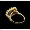 Image 3 : 5.39ct Tanzanite and Diamond Ring - 14KT Yellow Gold