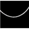 Image 1 : 18KT White Gold 3.39ctw Diamond Necklace