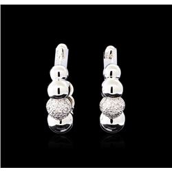 0.28ctw Diamond Earrings - 14KT White Gold