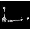 Image 2 : 14KT White Gold 2.61ctw Diamond Earrings