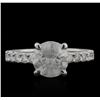 Image 2 : 18KT White Gold 2.86ctw Diamond Ring