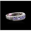 Image 1 : 1.13ctw Tanzanite and Diamond Ring - 14KT White Gold