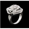 Image 3 : 14KT White Gold 0.67ctw Diamond Ring