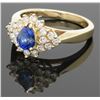 Image 9 : 0.92ct Sapphire and Diamond Ring - 14KT Yellow Gold