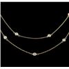Image 2 : 1.35ctw Diamond Necklace - 14KT Yellow Gold