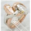 Image 5 : Tiffany & Co. 0.02ctw Diamond Snake Ring - Rose Gold and Platinum