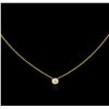 Image 1 : 0.09ct Diamond Necklace - 14KT Yellow Gold