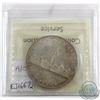 Image 2 : GEM! 1939 Canada Silver Dollar ICCS Certified MS-65. Commemorative with Parliament Buildings