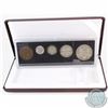 Image 1 : 1917 Newfoundland 5-coin set in hard plastic holder and leatherette display.
