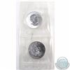 Image 2 : Lot of 2x 2006 Wolf 1/2 ounce .9999 Fine Silver Dollar (Tax Exempt) 2pcs