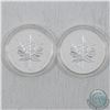 Image 1 : 2012 Dragon & 2012 Titanic $5  Privy Mark 1oz .999 Fine Silver Maple Leaf Coins (Tax exempt) 2pcs