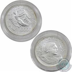 1997 Republic of Italy 10 000 Lire 200th Anniversary of the Italian Flag silver coin. This coin weig
