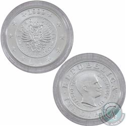 1999 Republic of Italy commemorative Lira " History of the Lire 1901" Silver coin. This coin weighs 