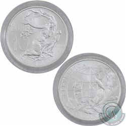 2003 Republic of Italy 10 Euro " People in Europe" Silver coin. This coin weighs 22 grams and contai