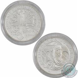 2003 Republic of Italy 10 Euro " City of Genoa "Silver coin. This coin weighs 22 grams and contains 