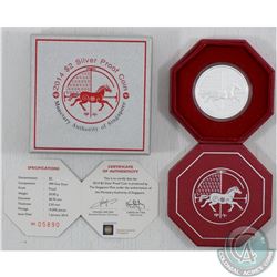 Singapore Mint: 2014 Singapore $2 .9999 Fine Silver Proof Year of the Horse Coin. The weight of this
