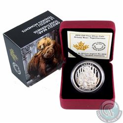 RCM issued 2015 Canada $20 Grizzly Bear series -Togetherness Fine Silver Coin (TAX Exempt)