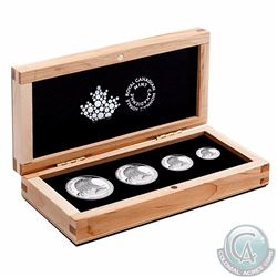 2015 Canada Bald Eagle Fractional Fine Silver 4-coin Set (TAX Exempt). Comes in all its original min