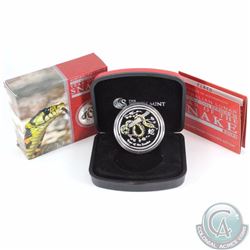 2013 Perth Mint Australia Year of the Snake 1oz. Coloured (Yellow & Black) Edition Silver Proof Coin