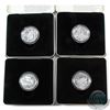 Image 1 : Lot of 4 RCM .925 Silver Fifty Cents: 1998 Skiing, 1999 Sailing, 1998 Skating, 2000 Equestrian. Fros