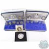 Image 1 : Lot of 4: 2x 1973 Barbados First National Coinage Proof Set (Franklin Mint) - includes .925 $10 Nept