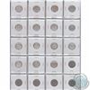 Image 3 : Estate lot of 68 x Canadian George V 1c ,5ct,10c,25c, and 50c Coins in white display folder. This lo