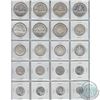 Image 2 : Estate lot of 50x Queen Elizabeth II Canadian  1c, 5c,10c,25c, 50c and Silver $1 coins in white disp