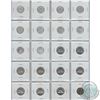Image 3 : Estate lot of 50x Queen Elizabeth II Canadian  1c, 5c,10c,25c, 50c and Silver $1 coins in white disp