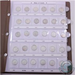 Estate lot of 1917-2002 Canada 10-cent Collection in Brown Uni-safe Album. You will receive the Cana