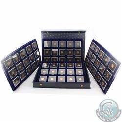 Lot of 60x 1933-1990 Canada 1-cent Collection in a blue Numis Display  Case.  you will receive one o