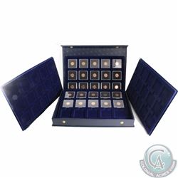 Lot of 25x 1991-2012 Canada 1-cent Collection in a blue Numis Display Case with Additional 2x Tray t