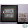 Image 1 : Estate Lot of 2x Guatemalian and Zambian Notes. Two Bank of Guatemala un quetzal Notes are framed; e