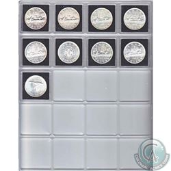 Estate Lot of 9x 1959-1967 Canadian Silver Dollars. The dates included in this lot are: 1959, 1960,