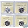 Image 2 : Estate Lot of 4x 1962-1970 Canadian 25-Cents ICCS Certified Heavy Cameo in PL-65. You will receive t