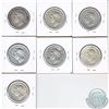 Image 2 : Lot of 7x 1937-1947 Canadian 50-cent Coins. The dates that you will receive are: 1937, 2x 1939, 1942
