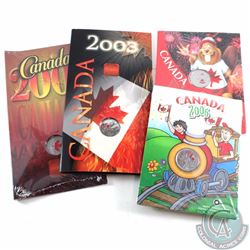 Lot of 4x 2001-2006 Commemorative Canada Day Coloured Quarters. You will receive the following: 2001